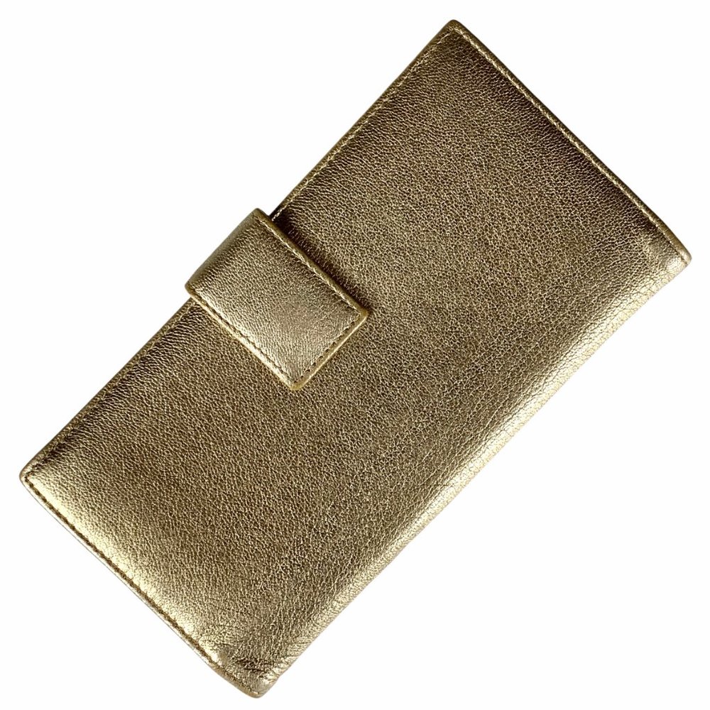 YSL Vintage Gold Leather Wallet - Picture 2 of 11